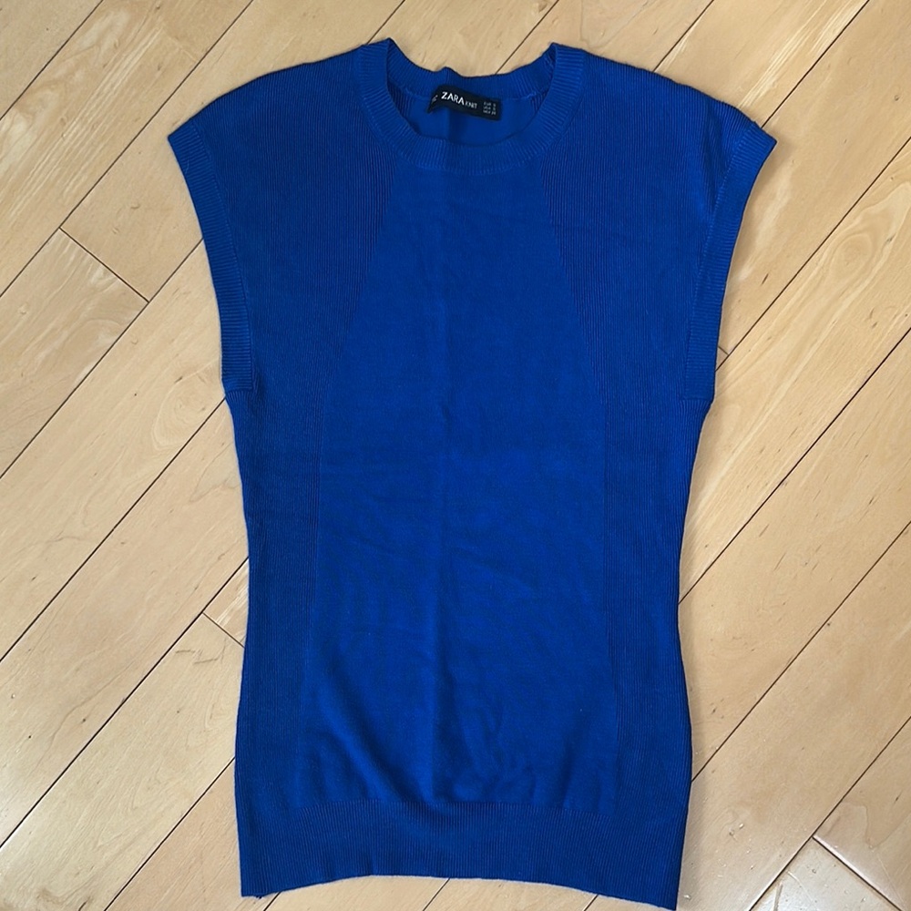 Zara Blue Sleeveless Top